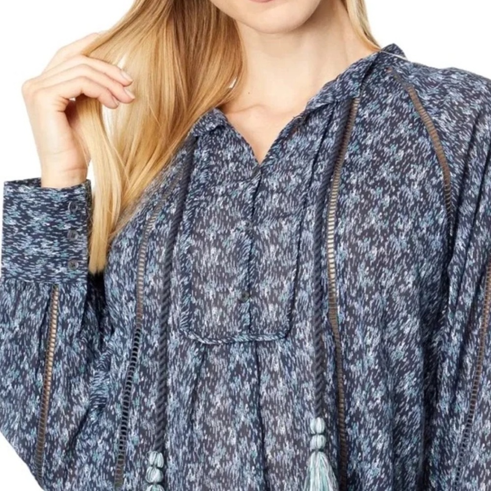 NWT Joie Dracha Tie Neck Blouse - Picture 5 of 15
